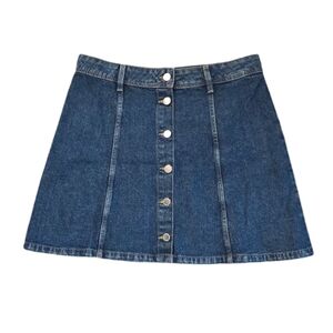 DIVIDED Button Front Jean Mini Skirt
